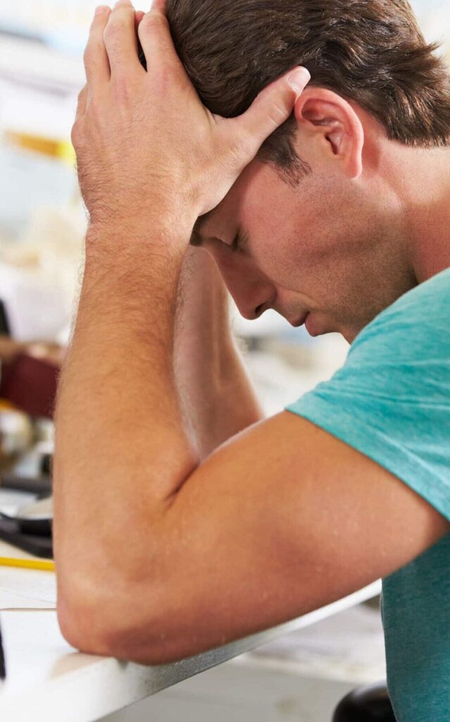 Living Fearlessly 3 stressed man at work