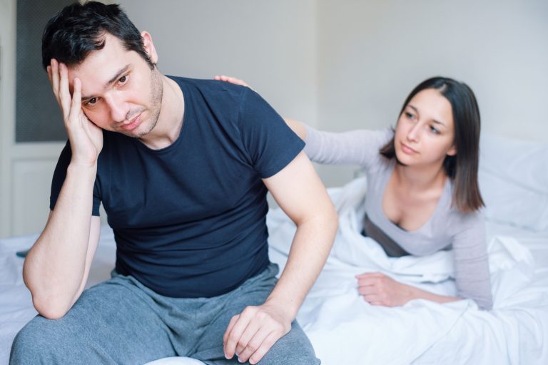 man anxious around intimacy and sex