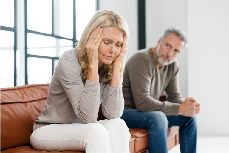 husband and wife argue about sex